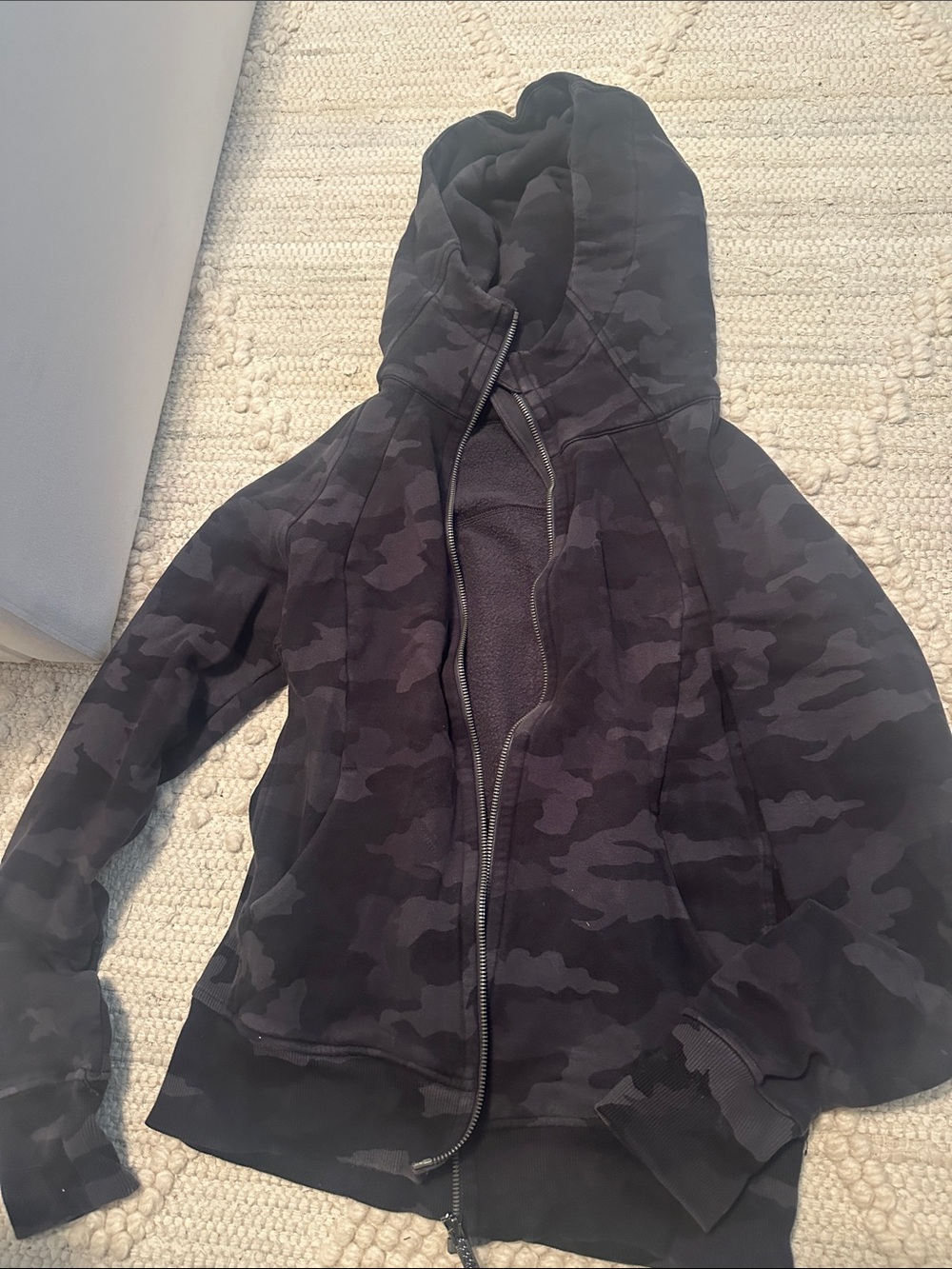 lululemon athletica Black Camo Zip-Up Hoodie
